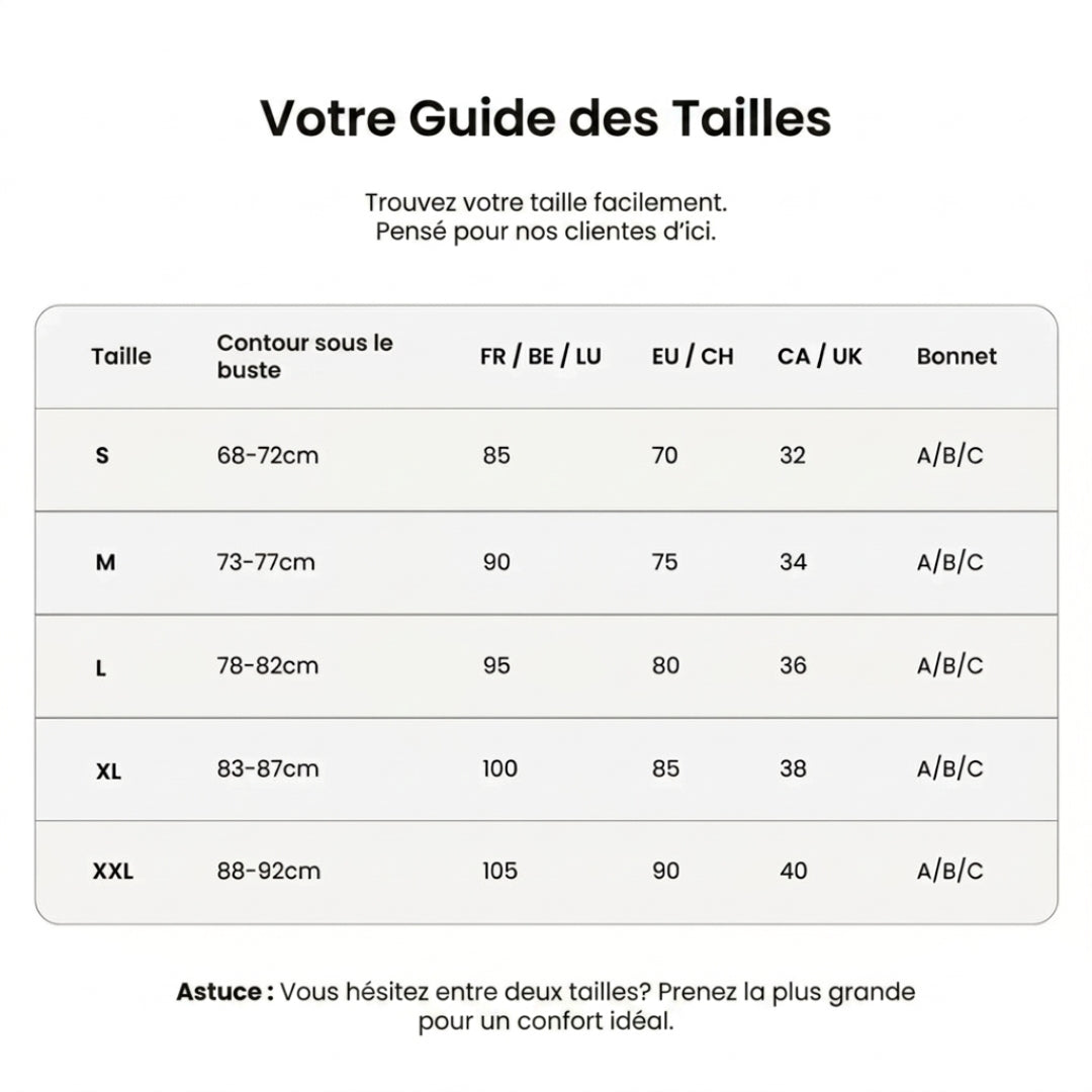 Soutien-gorge invisible sans bretelles