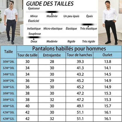 Pantalons Malin Québec Habillés Extensibles Toute la Journée pour Hommes